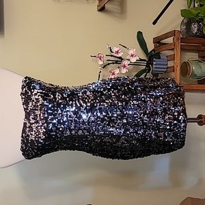 As U Wish Sequin Strapless Party Dress - Med